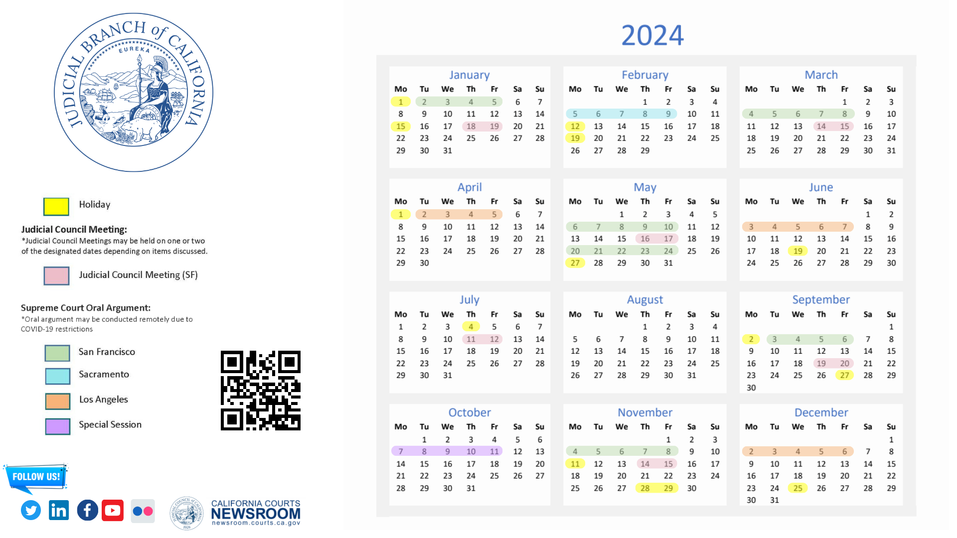 2024 California Courts Calendar California Courts Newsroom